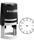 No Sweat Round Clock Stamp For Teachers Time Telling Practice Self Inking Pad Easy Clear Base Alignment Big Time Saver.