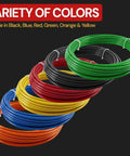 Colorful coils of air brake tubing showing variation for Two Pack Five Eighths Inch Nylon Air Brake Tubing Black Heavy Duty Double Layer Hose SAE J844 Type B DOT Approved Pneumatic Nylon Air Line Hose For Air Brake System in various colors