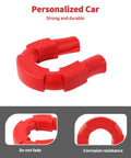 Red Flag Style Tow Hook Covers for 2007 to 2019 Chevy Silverado 2500 and 3500 HD Trucks, durable rubber sleeve, corrosion-resistant