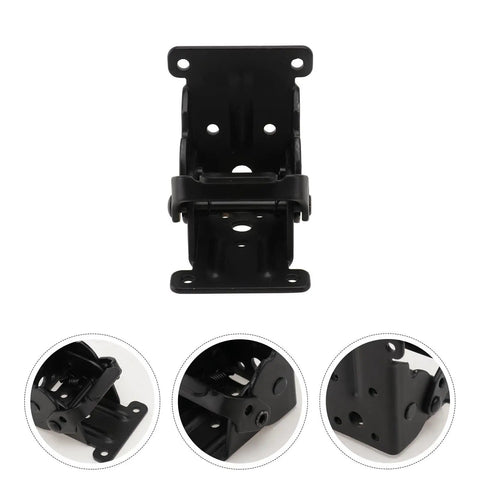 2 Pack Black Iron Folding Table Leg Hinges For Durable Folding Furniture with close-up detail view, easy install