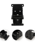 Two Pack Black Iron Folding Spring Hinges for Table Legs, Heavy Load Bearing Furniture Hinge Accessory with detailed views