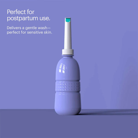 GoSpa Travel Bidet GS 70 Portable Peri Bottle with 400ml capacity, angled nozzle, collapsible silicone body in amaranthine color.