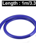 Reinforced Silicone Vacuum Heater Hose Half Inch ID, 3.3 Feet Long, 101 PSI, 392 Fahrenheit Max, Built Tough For Engine Inlet Outlet and Cooling Systems, Durable Blue 12mm By 18mm By 1M Hose coiled