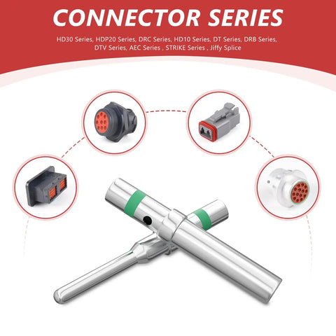 Deutsch DT Series Pin And Socket Connector Kit 50 Pairs With 16 Gauge Solid Contacts Ni Plated Automotive Terminals