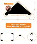 Rug gripper size guide for 16 Pack Anti Slip Rug Pads Dual Sided Washable And Reusable Non Slip Carpet Corner Holders