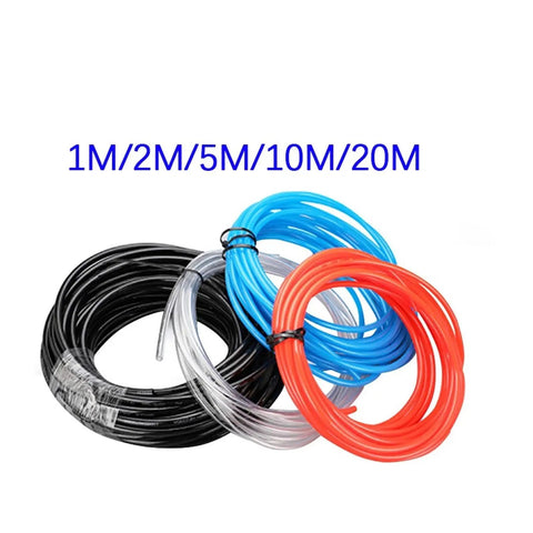 Real Deal Blue Flexible Pneumatic Tube 10 Meter Air Hose Delivered To Industrial Automation Systems With Shape Memory Ease Easy Plug In Quick Connect Fitting No BS Messy Glue Welding Needed For Your Workshop Home Makeover Or Job Site, blue coil