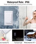 Wireless Light Switch And Receiver Kit With Remote Control, waterproof IP66, indoor and outdoor use, shower scene, flame test