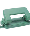 Beefy 6mm Two Hole Punch Handheld Paper Punch in green for scrapbooking, featuring ergonomic non-slip grip and durable metal construction.