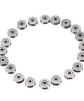 20 Pack V Groove Ball Bearings V623ZZ 3x12x4mm Double Shielded Pro Grade Mini Rail Guides arranged in a circle on a white background