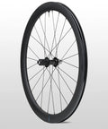 Side view of 105 WH RS710 C46 Carbon Road Wheel Tubeless Ready Black Rear 46mm Rim 21mm Internal Width 11 And 12 Speed Compatible