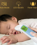 All Ages Ear And Forehead Digital Thermometer With Dual In Ear And Touchless Forehead Modes, Instant Read For Babies Kids And Adults, Kid Friendly One Button Use For Sleepy Nights And Busy Parents, Accurate Quick Temp. baby sleeping while touchless thermometer reads forehead