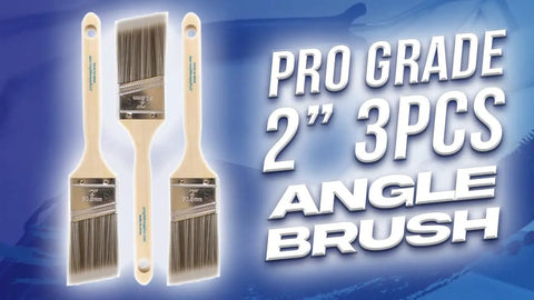 2 Inch Angled Paint Brush Set 3 Pack For Precise Cutting In Trim Baseboards Walls And Cabinets Sash Brushes For Detail Work