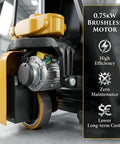 Close-up of the 0.75kW brushless motor of the Heavy Duty Amarite Electric Pallet Jack With 4400 Lbs Capacity.