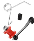 Badass Atv Chain Tensioner Guide With Rock Solid Wear Resistant Steel Roller Fits 110cc 250cc Off Road, red and black