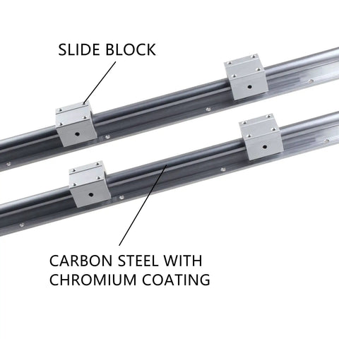 Heavy Duty SBR12 300mm Linear Rail Kit With Two Rails And Four SBR12UU Carriage Blocks For DIY CNC Routers Lathes Mills And Automated Machines