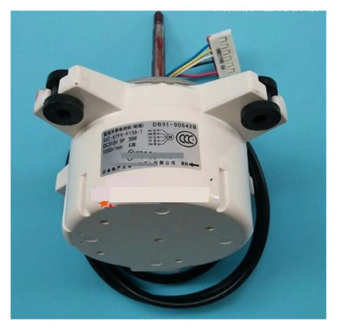 Top Notch Brushless DC Air Conditioner Fan Motor SIC-67FV-F139-1 DB31-00642A/B with wires and label visible on white base