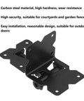 Heavy Duty Carbon Steel Gate Hinge Bolt Kit For Outdoor Fences And Gates Secure Locking Door Latch Hardware Set With Mounting Screws, black steel hinge