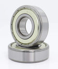 Smooth As Silk Heavy Duty 6204ZZ Deep Groove Ball Bearings For Blowers And Vacuums Super Quiet ABEC-3 Grade For Power Tools Like Circular Saws 1 Inch Bore 6204Z Size close-up view of two heavy-duty bearings.
