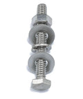 Heavy Duty U Channel Sign Post Bolts Set in 304 Stainless Steel Weatherproof Traffic Sign Mounting Hardware with Nuts set of 3