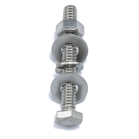 Heavy Duty U Channel Sign Post Bolts Set in 304 Stainless Steel Weatherproof Traffic Sign Mounting Hardware with Nuts set of 3