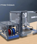 24 Inch Clear Acrylic 3D Printer Enclosure With Ventilation, LED Light, Thermometer and Hygrometer, Dustproof and Noise Reduction