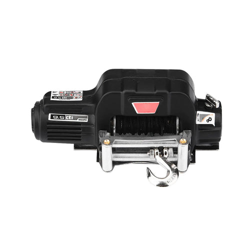 Top Tier 1/10 Crawler Winch For RC Trucks featuring Auto Electric Power Plus Control with chain hook and fairlead.