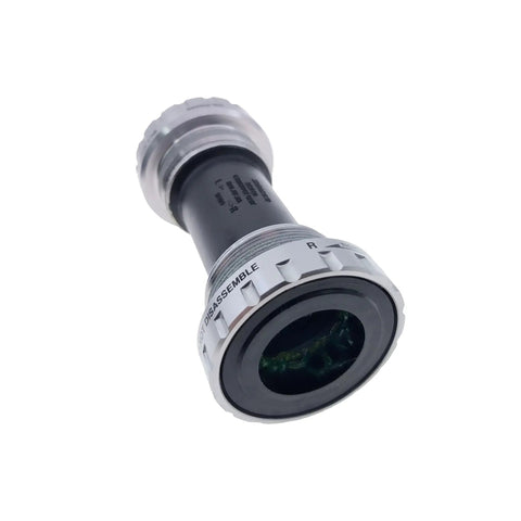 External Road Bike Bottom Bracket BB RS500 for 2 Piece Cranksets with English BSA Thread, outboard bearing cups, silver design