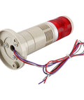 12V DC Industrial Heavy Duty Signal Tower Light With Buzzer For Machinery And Factory Use Red LED Warning Beacon cable view