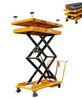 Heavy Duty Electric Scissor Lift Cart With 2600 Lbs Capacity And Locking Casters For Mobile Battery Pack Engine Gearbox Chassis Transmission Jack Repair Tasks.