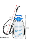 1.3 Gallon Garden And Lawn Pump Sprayer With Shoulder Strap And Long Reach Wand, All In One Pressure Sprayer, Sky Blue Design