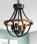 Cozy Farmhouse Style 4 Light Chandelier For Hallway Foyer Dining Room Kitchen Island And Entryway Modern Hanging Pendant Lighting