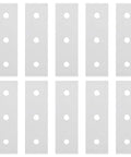 Heavy Duty Aluminum Joining Plates For Wood 3 Hole Flat Connectors 10 Pack, shown in a grid layout with three holes.
