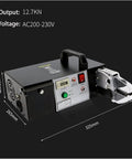 Top Shelf Electric Crimping Pliers With Integrated Wire Stripper And Cutter 90 Watt Terminal Press Tool For Recycling Copper Cable displayed side view with controls.