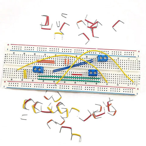560 Piece Breadboard Jumper Wires Set For Arduino And Electronics, 24 AWG U Shaped Male To Male Cables On Breadboard