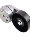 Heavy Duty Accessory Drive Belt Tensioner Kit For Trucks Keeps Engines Running Smooth Like Butter To Stop Breakdowns Cold And Save Big Dough On Truck Repairs Ready To Roll Any Time With Direct Fit Design For Long Life, black pulley close-up