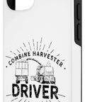 Combine Harvester Driver Themed Case For iPhone 13 With Threshing Harvesting Machine Vibe Dope Farm Tech Shield Premium Gift