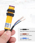 Photoelectric Sensor M18 Diffuse Reflection 7-30 Cm Detection Distance DC6-36 V 300 mA NPN NC With Mounting Bracket wiring diagram