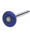 Two Inch Nylon Garage Door Roller Wheel Kit Blue 12 Pack With Four Inch Stem Quiet High Load Durable Bearings 6200 2RS Double Seals Prevent Dust Moisture