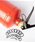 1200 Pcs NBR O Ring Assortment Kit Rubber Seal Rings for plumbing and auto repair, various sizes displayed with a red cylinder.