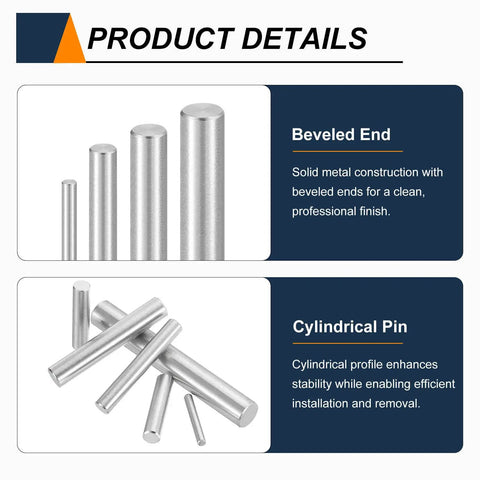 Built Tough 15 Pack M4 4mm X 16mm Cylindrical Dowel Pins Crafted From 304 Stainless Steel for No Sweat wood assembly and metal craft joinery.