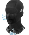 Cooling Balaclava Face Mask With Glasses Holes for men and women, ice silk fabric, breathable design with ice cubes imagery