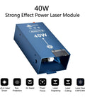 40W Laser Module With Built In Air Assist And FAC For DIY CNC Laser Cutter And Engraver 5500mW Optical Output Compressed Spot High Power Class 4 Fast Stainless Steel Engraving