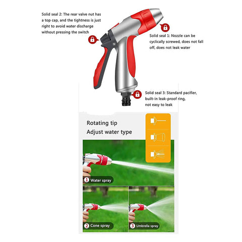 Slick Wall Mounted Garden Hose Reel Holder Featuring Expandable Metal Build And Zero Hassle Watering Cart For Outdoor Spraying Or Car Washing Smooth Rolling Design Keeps Your Outdoor Gear Crisp And Ready. Adjustable nozzle with water spray types.