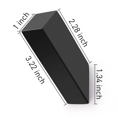 Matte Black Towel Hooks 6 Pack Heavy Duty Stainless Steel SUS 304 wall mounted waterproof rustproof dimensions diagram