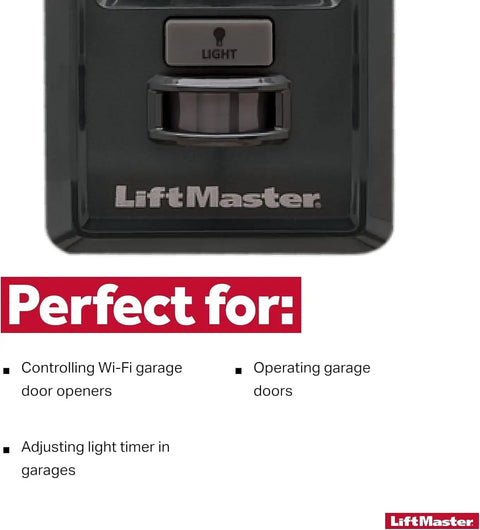 Motion Detecting Garage Door Control Panel For Security Plus Two Point Zero Openers, Wired Power Connection, Battery Free Design