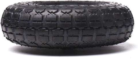 Two Pack 10 Inch Pneumatic Tire And Wheel Assembly 4.10/3.50-4 With 5/8 Inch Axle Bore And 2.2 Inch Offset Hub tire view