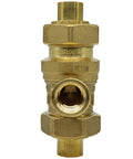 Rock Solid Dual Check Valve Backflow Preventer With Intermediate Atmospheric Vent For Half Inch Piping Brass Body