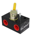 Three Way Hydraulic Diverter Valve With Rotary Selector For High Pressure Systems, 20 GPM Flow, 5000 PSI Rating, SAE 3/4-16 Ports, Closed Center, Beefy Heavy Duty Build For Industrial Fluid Control