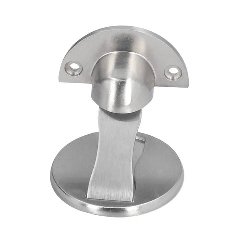 Mingzhe Heavy Duty Stainless Steel Magnetic Door Stop With Rock Strong Magnet For Wall Protection No Drilling Required Easy Install viewed from the front.