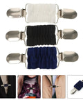 No Sweat Adjustable Spring Loaded Back Cincher Clips For Women Quick Fix Skirt And Elastic Waist Pant Fastener, set of three colors.